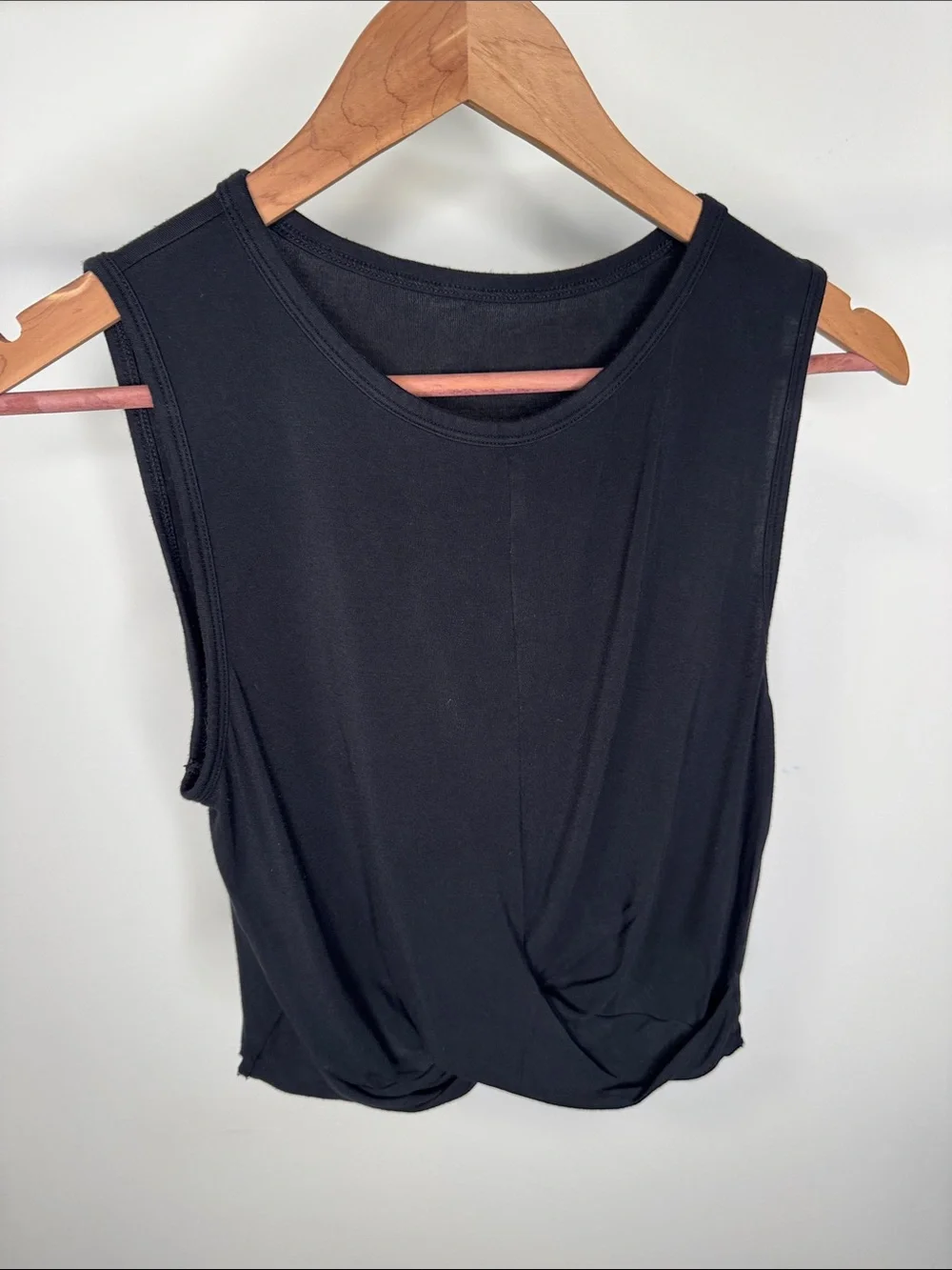 ALO Yoga Black Twist-Front Tank